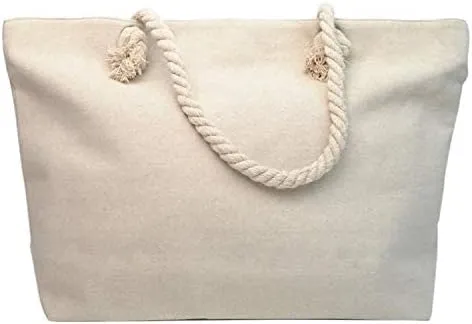 Forest & Twelfth Beach Bag XL Tote With Zipper, Perfect for Pool, Weekend Trip, Travel, Gym, Shopping, Grocery