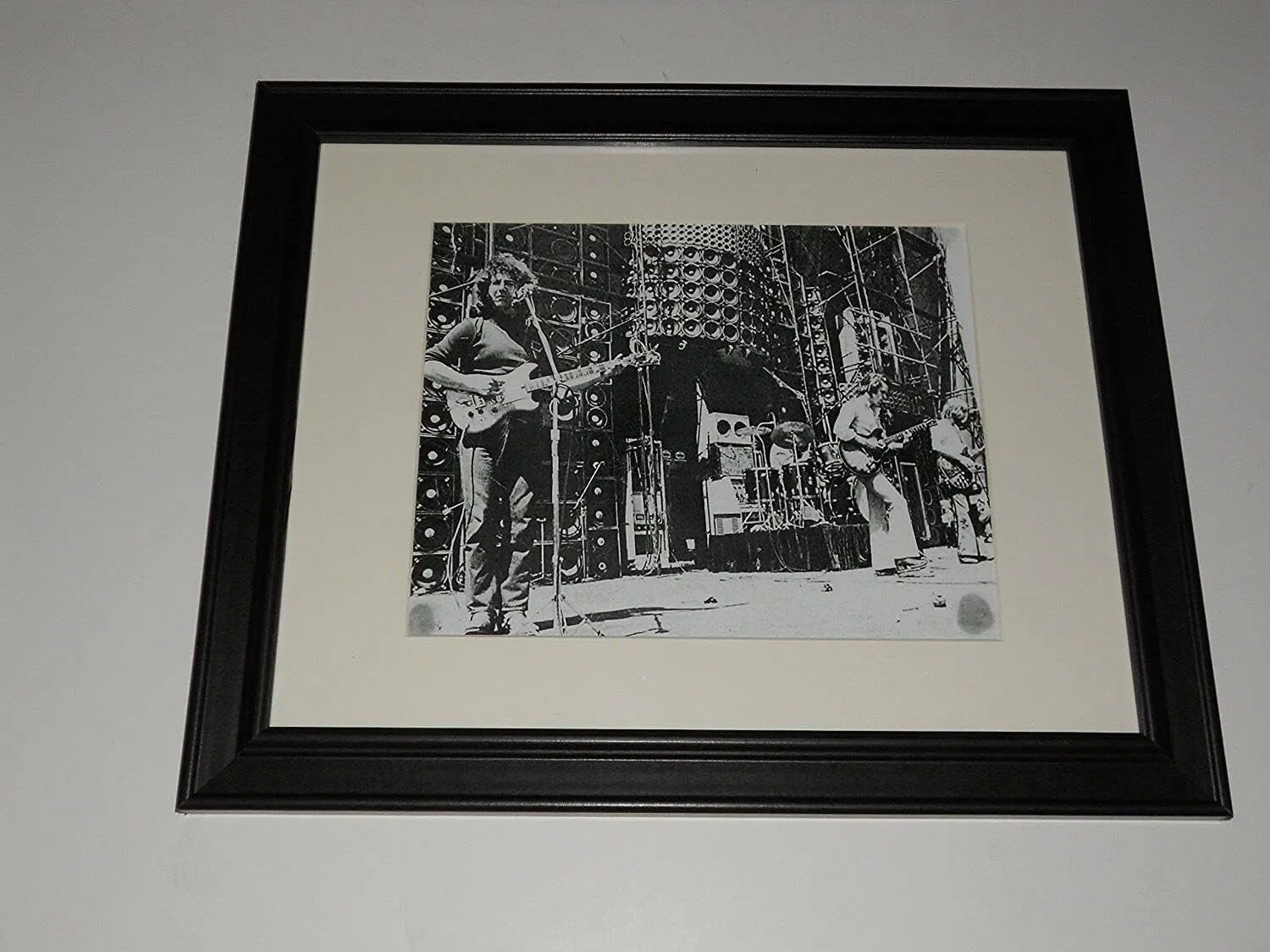 Framed Dead Wall of Sound 1974 Tour Jerry Garcia   Bob Weir, Phil Lesh Poster, 14" by 17" RARE JBL, Altec Speakers, McIntosh amplifiers