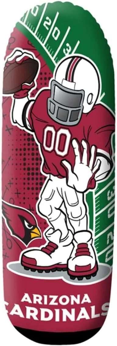 Fremont Die NFL Arizona Cardinals Bop Bag Inflatable Tackle Buddy Punching Bag, Standard: 40" Tall, Team Colors