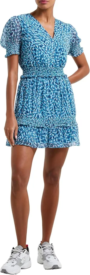 French Connection Womens Billi Recy Hallie Printed Short Mini Dress