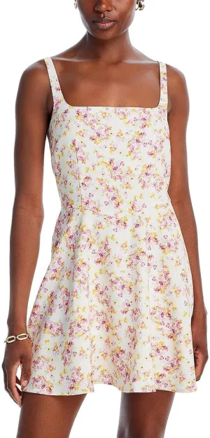 French Connection Womens Floral Print Mini Dress