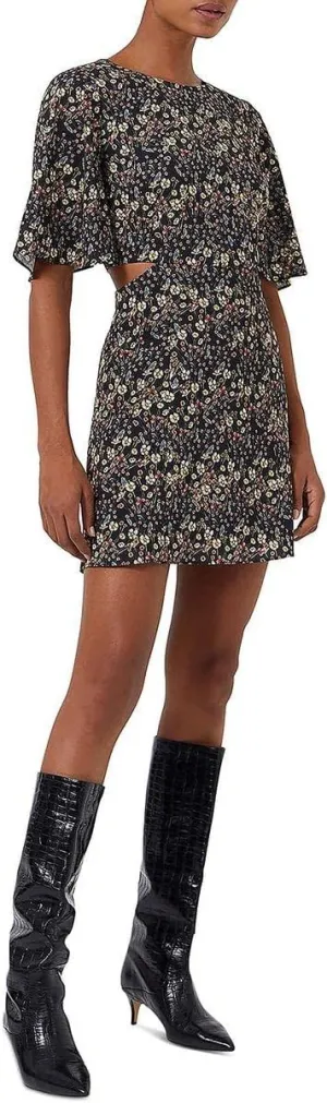 French Connection Womens Hallie Cut Out Above Knee Mini Dress