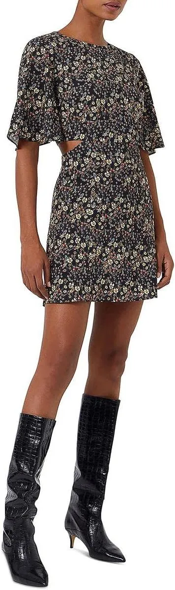 French Connection Womens Hallie Cut Out Above Knee Mini Dress