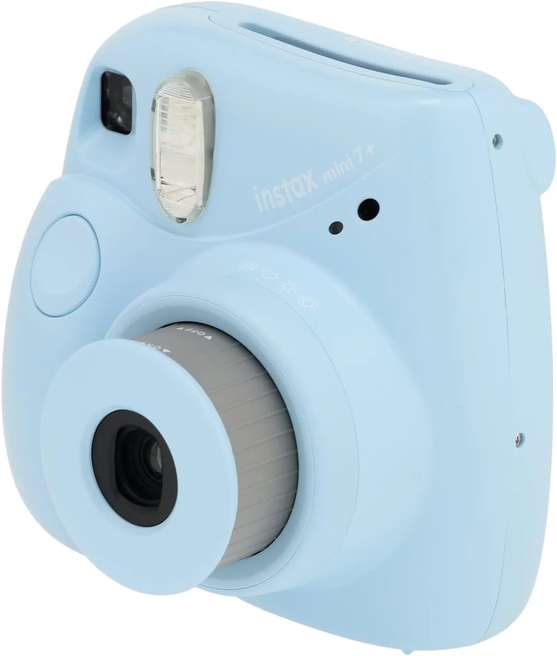 Fujifilm Instax Mini 7  Camera, Easy to Operate, Portable, Handy Selfie Mirror, Polaroid Camera, Perfect for Beginners and Experts, Sleek and Stylish Design - Light Blue (Renewed)