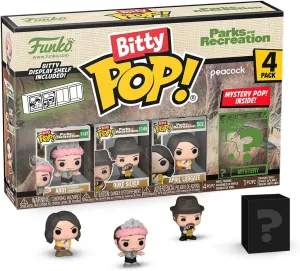Funko Bitty POP! Parks & Recreation - 4 Pack - Bitty POP! Andy As Princess Rainbow Sparkle, Bitty POP! Duke Silver, Bitty POP! April Ludgate, and a Mystery Bitty POP! Figure - 0.9 Inch (2.2 Cm)