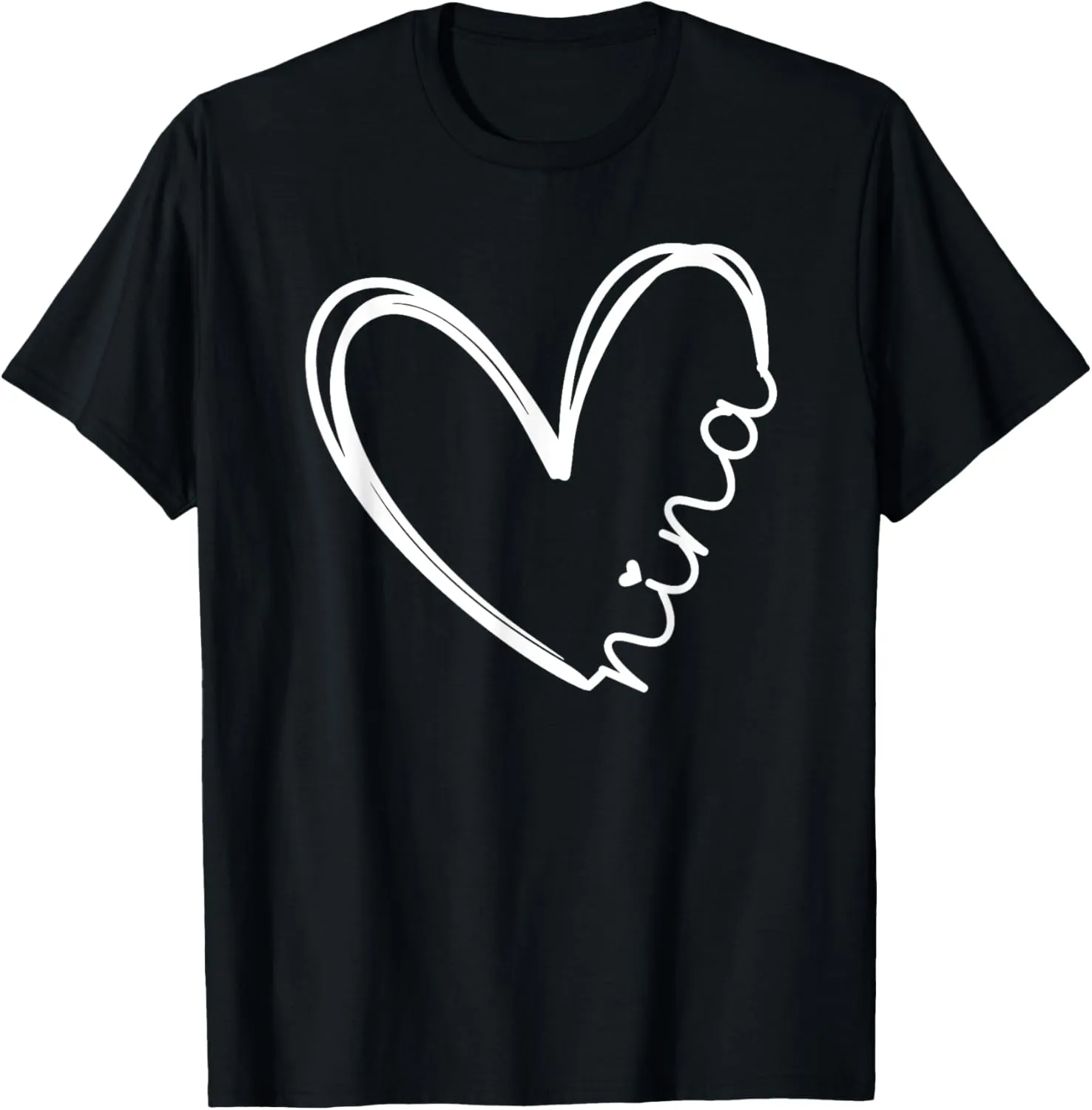 Funny Nina Heart for Grandma Mother Day Women T-Shirt