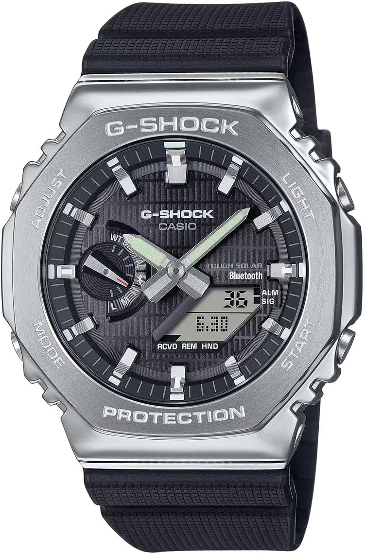 G-Shock Casio G-Steel Solar Connected Black Dial Black Resin Strap Watch - GBM2100-1A