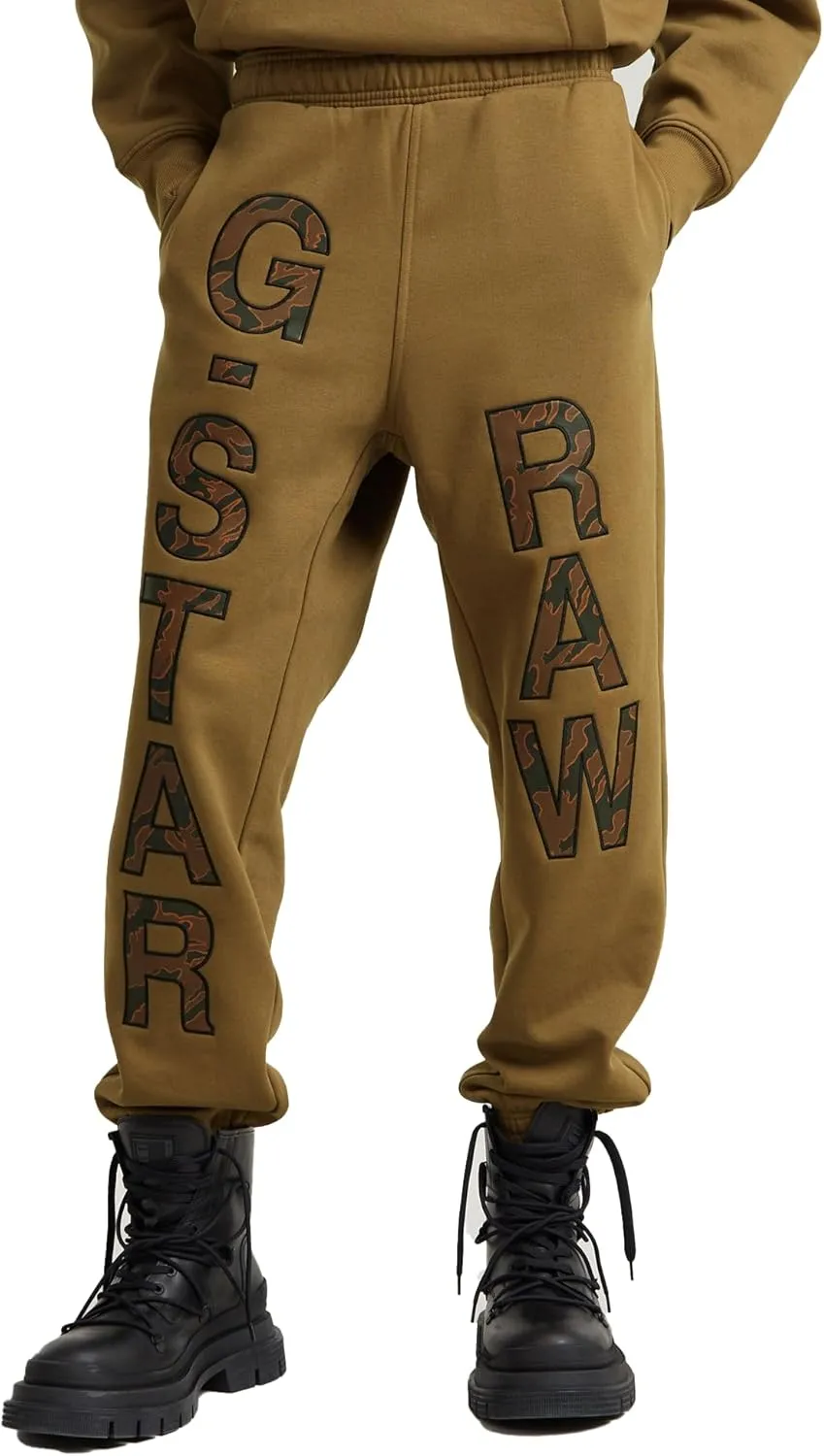 G-STAR Men's Embroidered Print Loose Tapered Sweat Pants