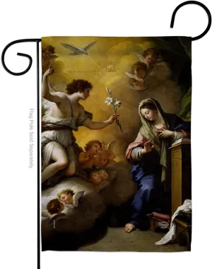 G192623-BO Feast of The Annunciation Religious Faith Double-Sided Decorative Garden Flag, Multi Color