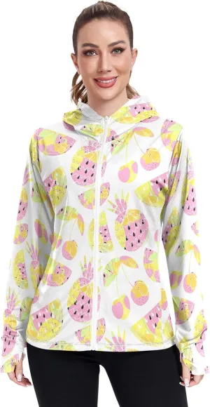 GAIGEO Starfish Blue Green Women Jacket UPF 50  Lightweight Upf Clothing Women, Breathable Fabric, S
