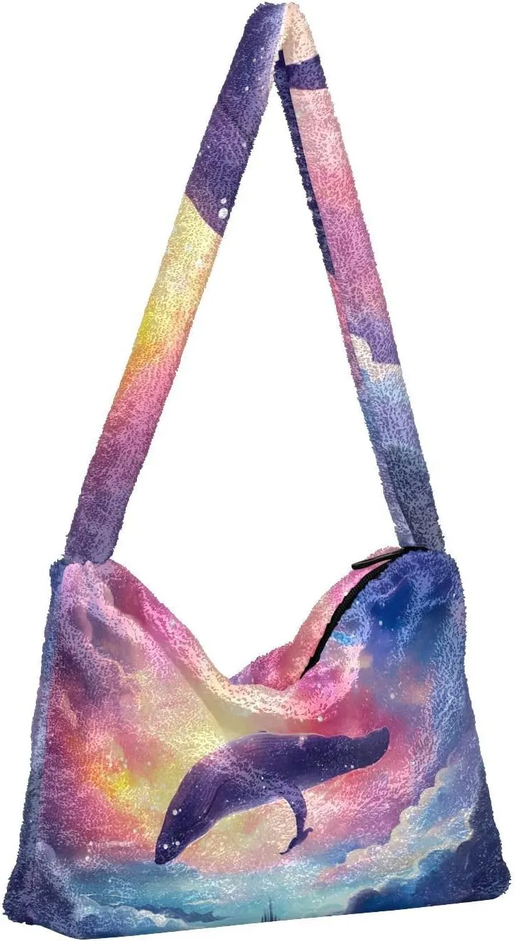 GAIGEO Summer Beach Starfish and Seashell Woman Shoulder Bag, Shoulder Bag with Zipper Closure, Handbags Shoulder Bags Women