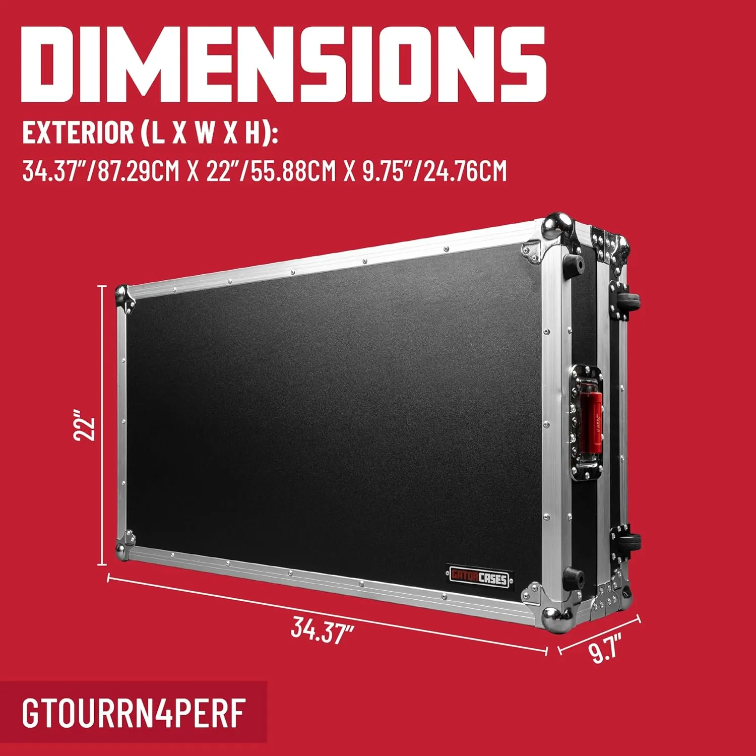 Gator Cases G-TOUR Series ATA-Style Flight Case for Rane Four & Performer, (GTOURRN4PERF)