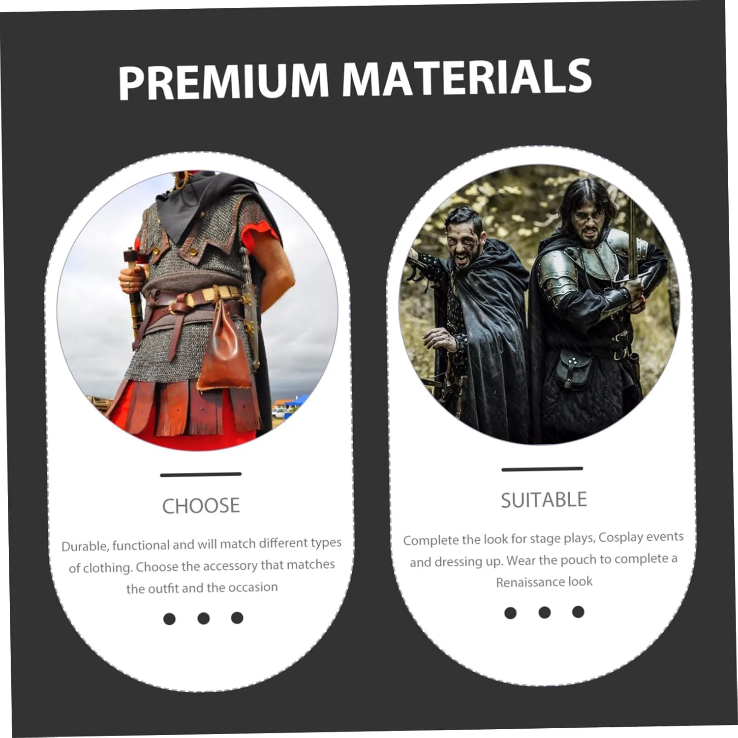 Gatuida Renaissance Costume Accessories Halloween Bag Medieval Cosplay Pouch Mini Belt Bag Fanny Strap Medieval