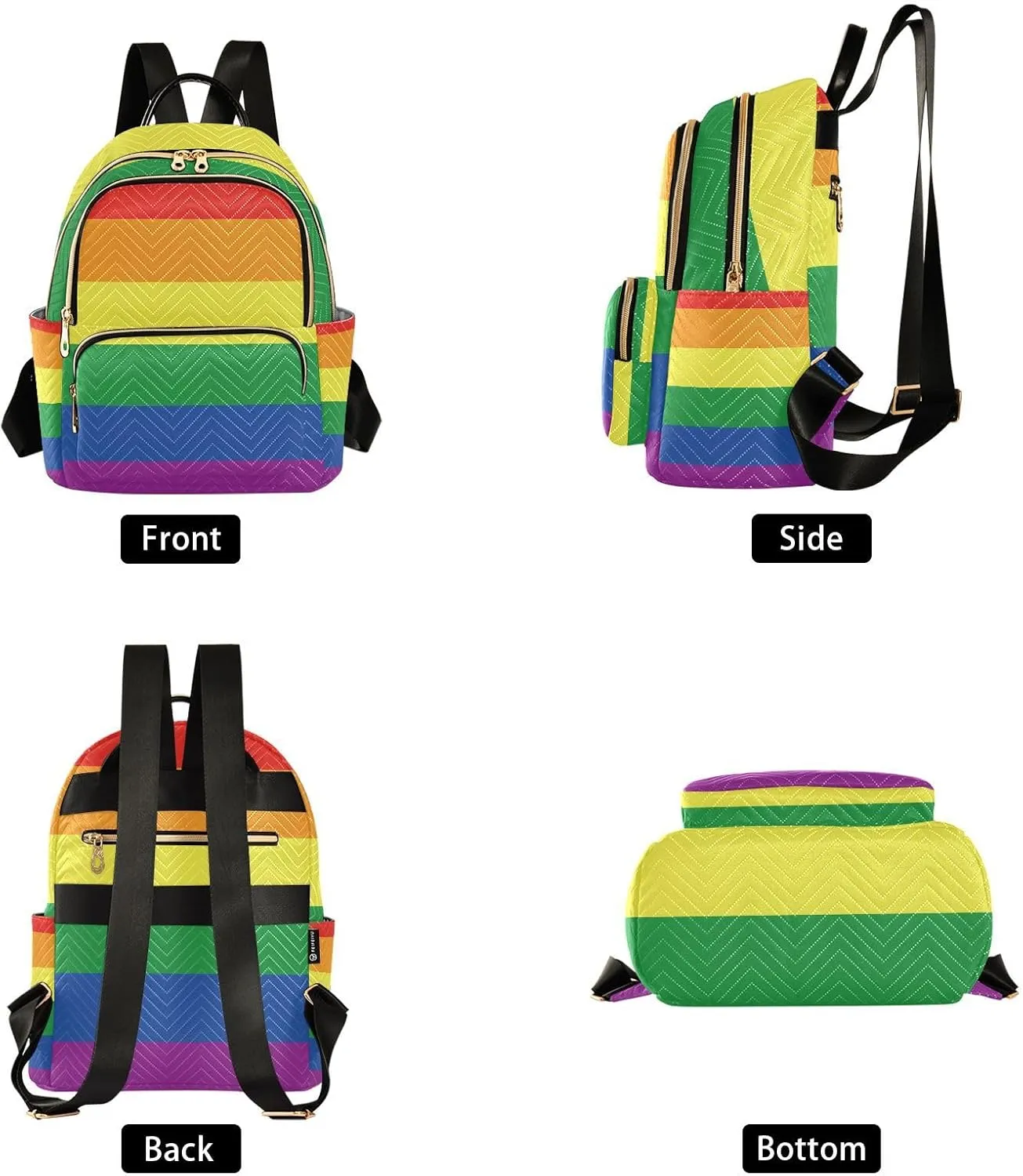 Gay Pride Flag Lgbt Rainbow Flag Mini Backpack for Women, Travel Backpack Purse Daypack Shoulder Bag for Ladies