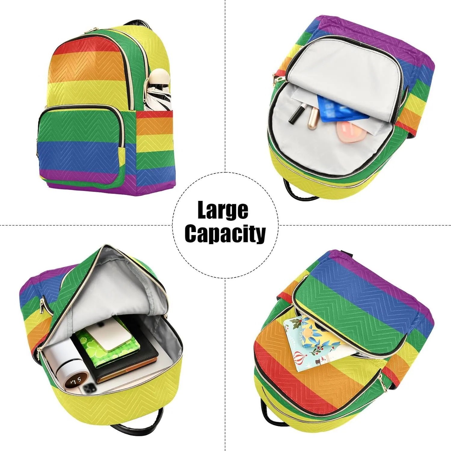 Gay Pride Flag Lgbt Rainbow Flag Mini Backpack for Women, Travel Backpack Purse Daypack Shoulder Bag for Ladies