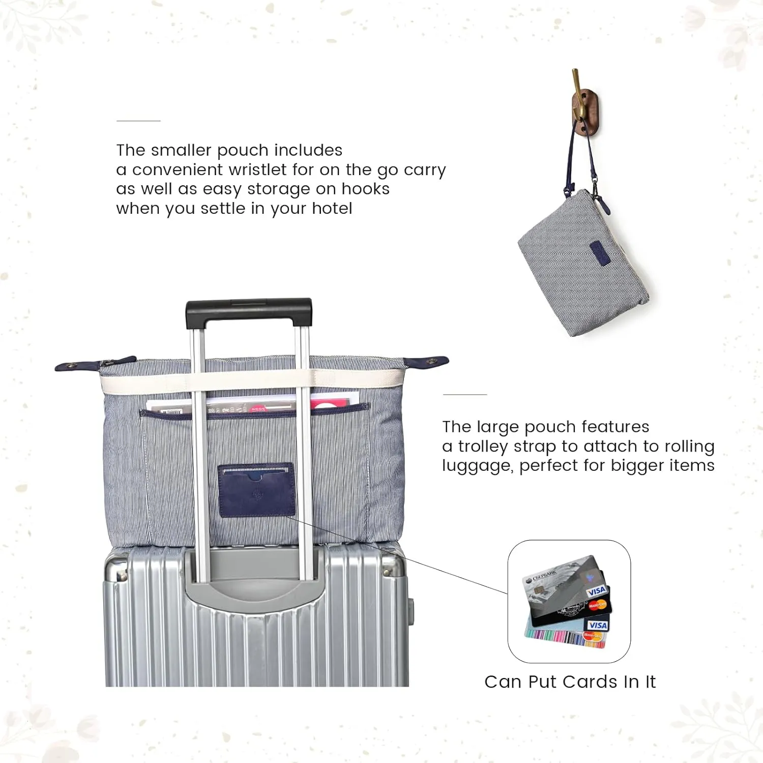 Genuine Leather Forest Island Tote | Spacious Handbag with Removable Inner Pouches