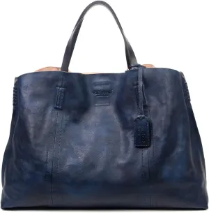 Genuine Leather Forest Island Tote | Spacious Handbag with Removable Inner Pouches
