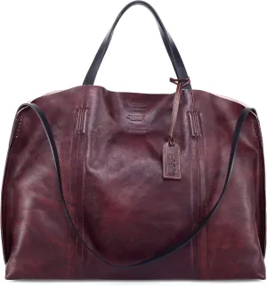 Genuine Leather Forest Island Tote | Spacious Handbag with Removable Inner Pouches