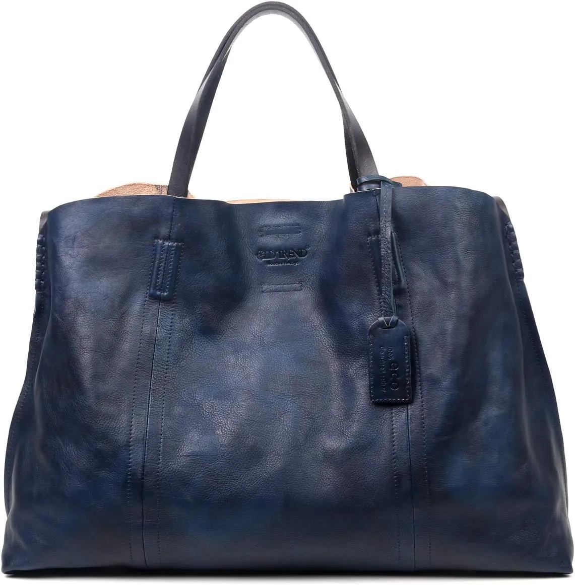 Genuine Leather Forest Island Tote | Spacious Handbag with Removable Inner Pouches
