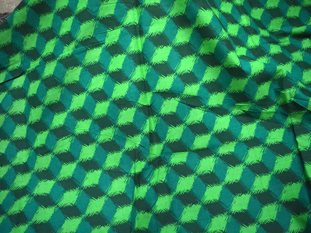 Geometrical Print Indian Pure Soft Cotton Fabric By The Yard Summer Dress Quilting Sewing Crafting Baby Nursery Cribs Kaftan Beach Cover Up
