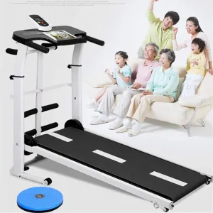 Gerrit Office Desk Treadmill, Household Small Treadmill, Multifunctional Mini Walking Machine, Silent Shock-Absorbing Mechanical Treadmill Fitness Equipment for Home Exercise Physical Fitness