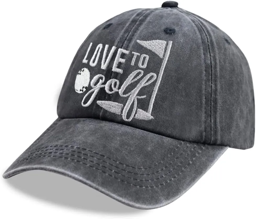 Golf Baseball Cap for Men Women, Embroidered Adjustable Cotton Golf Gifts Dad Hat