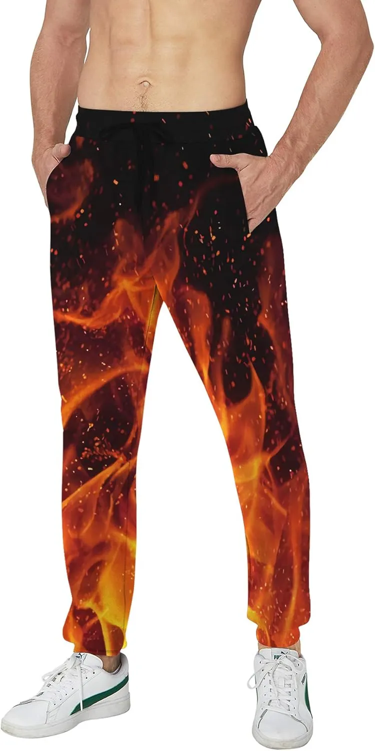 Goodstoworld Mens Cool Joggers Pants 3D Novelty Casual Sweatpants with Drawstring
