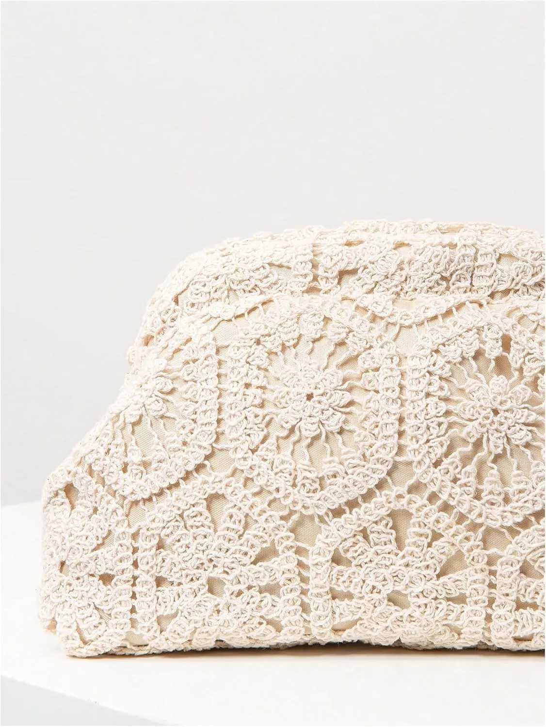GORGLITTER Women's Crochet Purses Wedding Prom Summer Beach Bag Dumpling Cloud Evening Clutch Purses