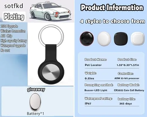 GPS Tracker for Vehicles,Portable Car GPS Tracker,Tracker Device for Vehicles,Car Tracker Device | Android and iOS Universal | No Monthly Fee | Waterproof