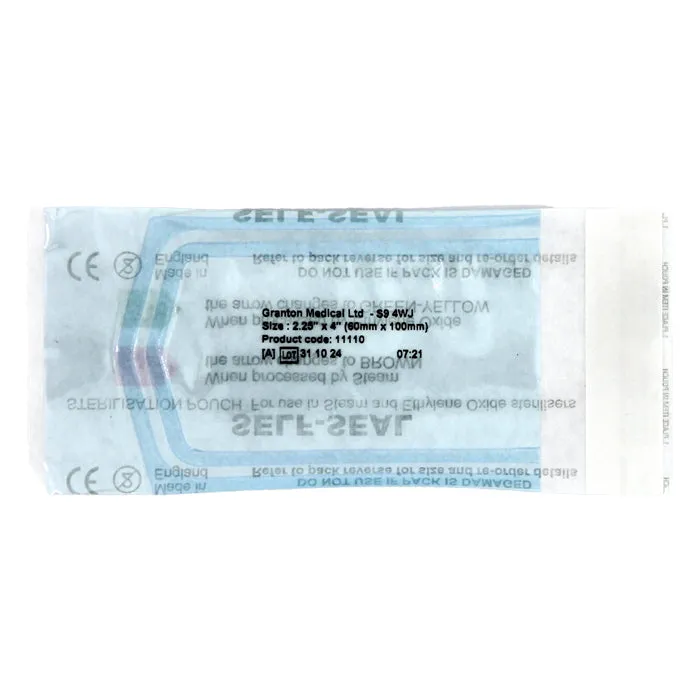 Granton Self Seal Sterilisation Pouches | Various Sizes | Box of 200