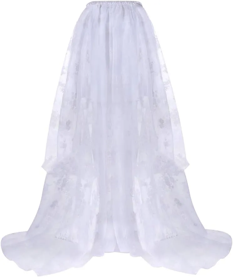 Grebrafan Steampunk Skirt for Corset Women Show Girl Long Skirts Party Clubwear