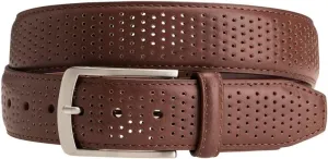 Greg Norman Men's Perforated Leather Golf Belt Tan 38