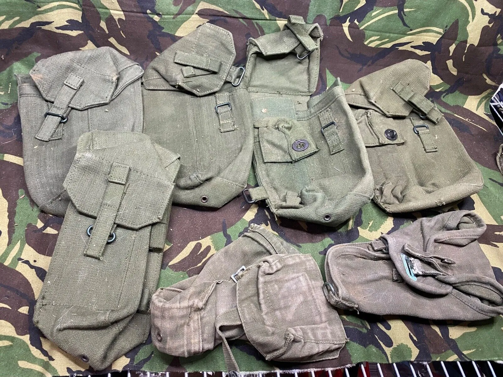 Group of British Army 58 Pattern Webbing Pouches & Holster