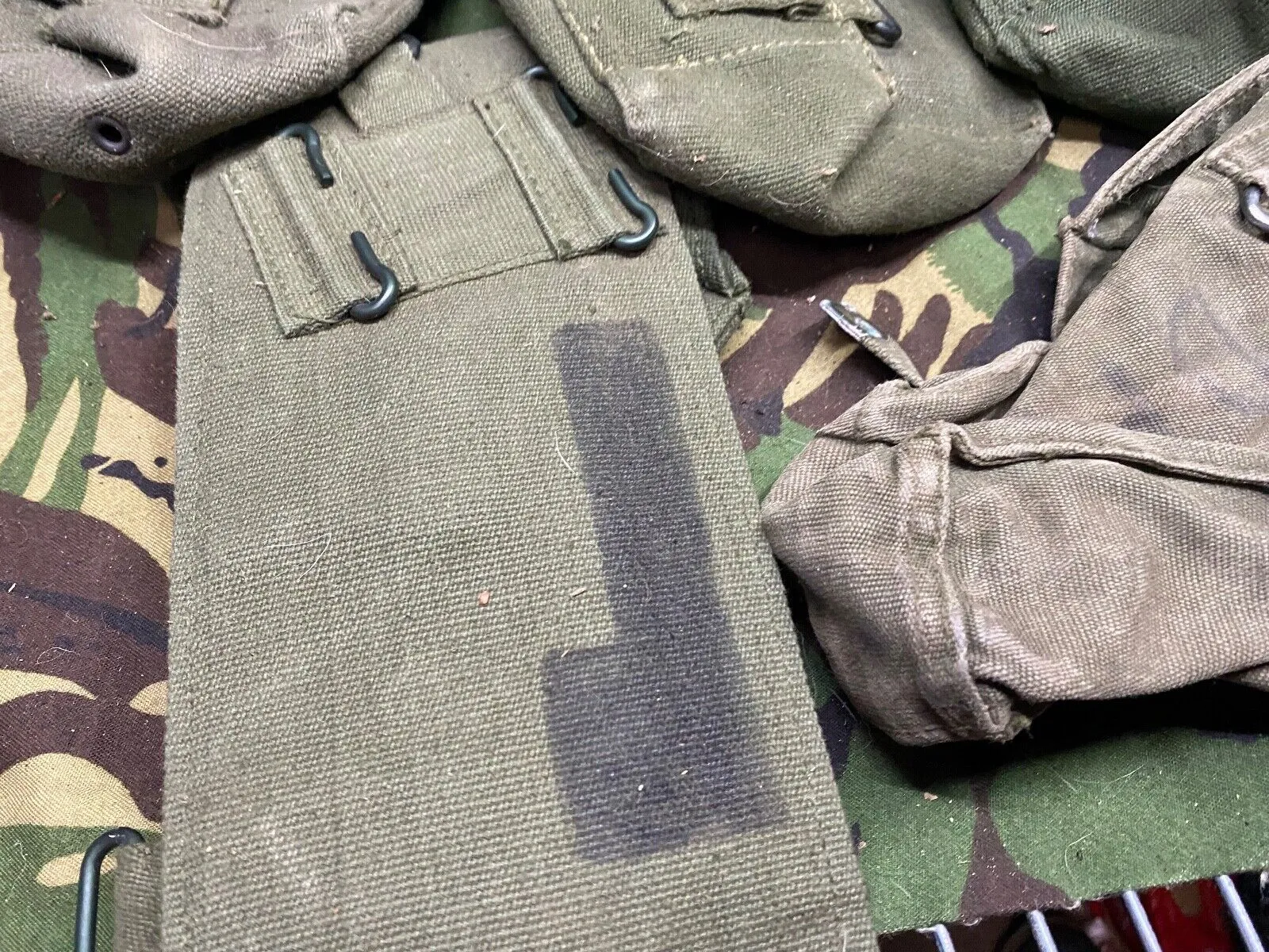 Group of British Army 58 Pattern Webbing Pouches & Holster