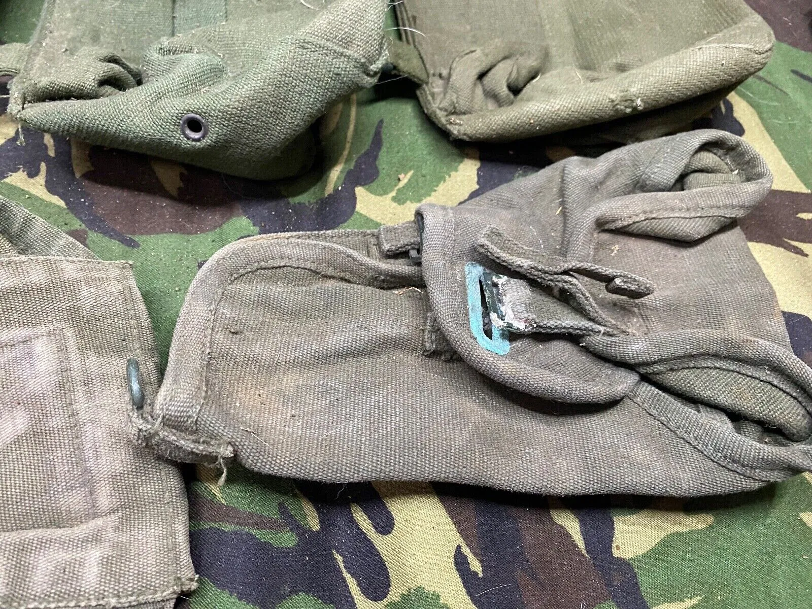 Group of British Army 58 Pattern Webbing Pouches & Holster