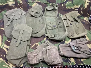 Group of British Army 58 Pattern Webbing Pouches & Holster