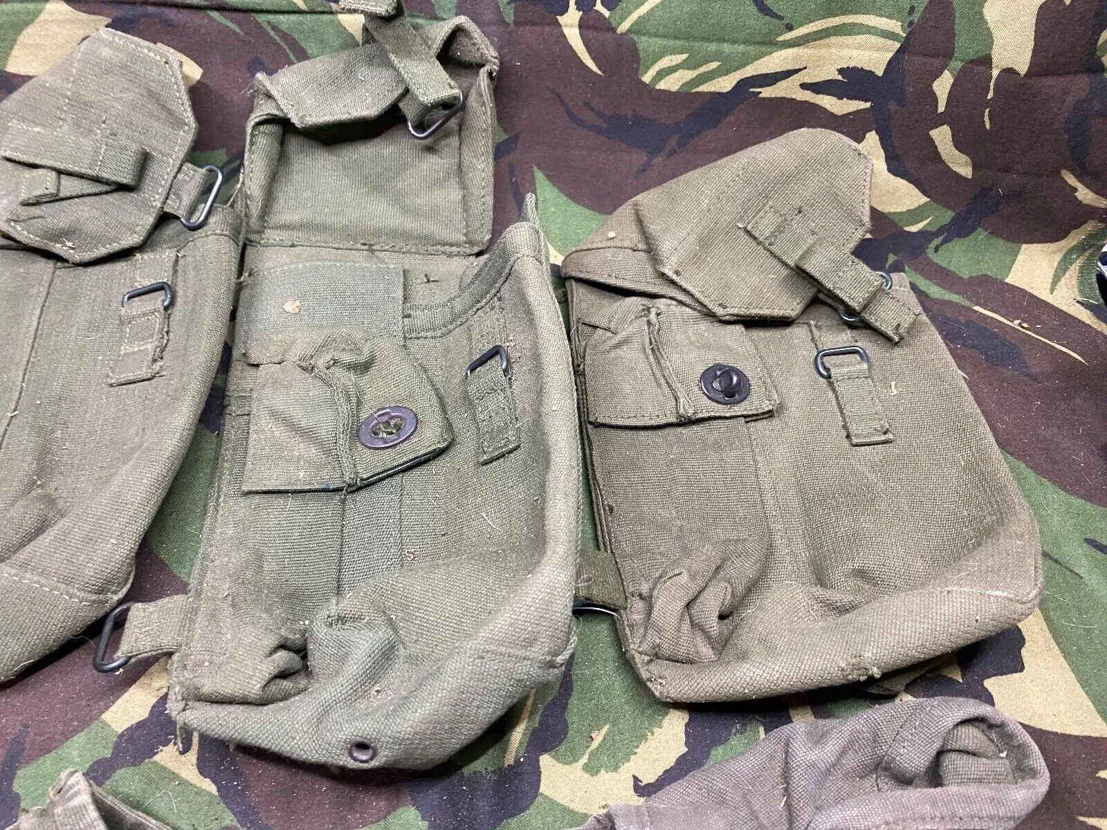 Group of British Army 58 Pattern Webbing Pouches & Holster