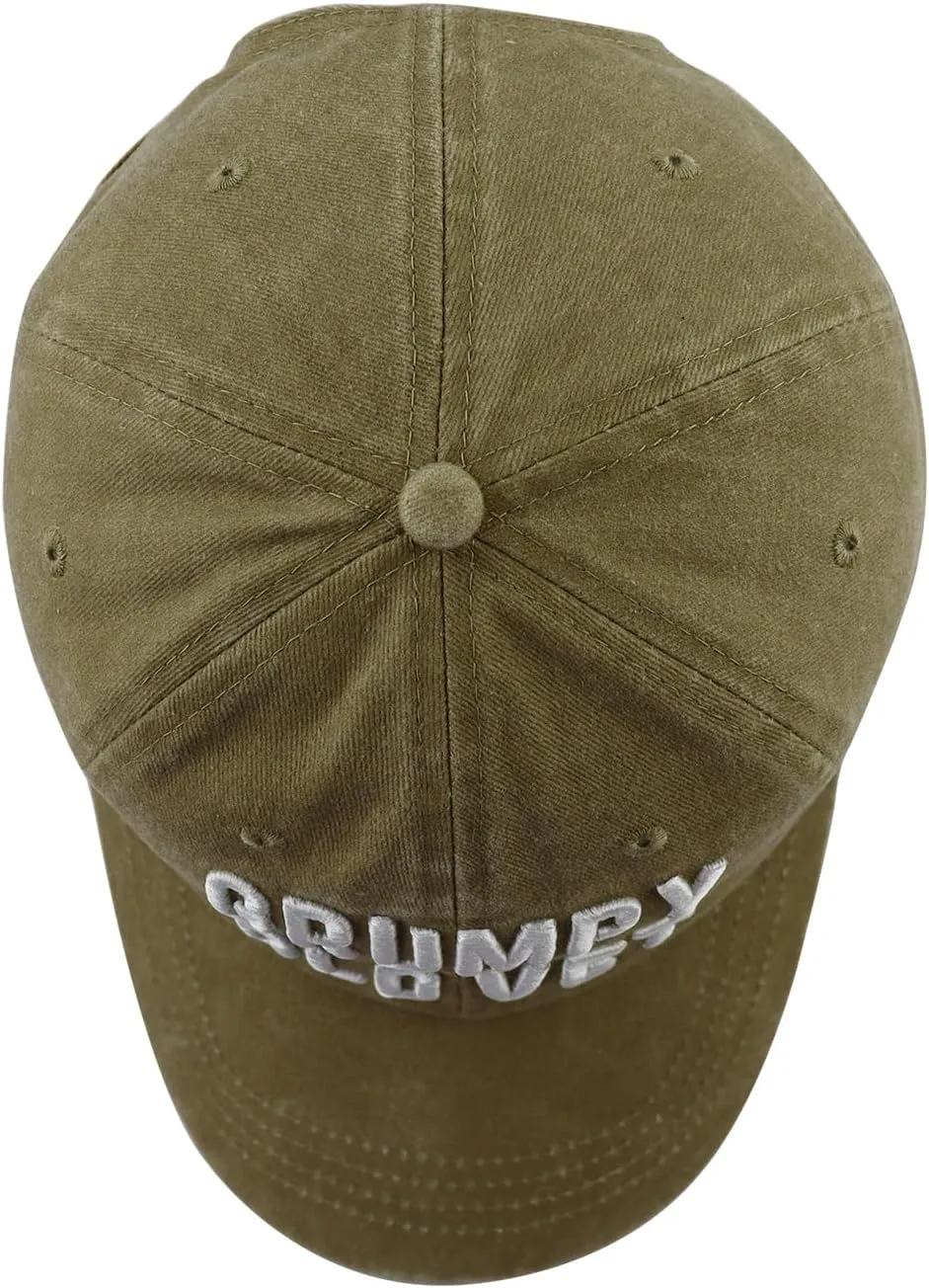 Grumpy Old Vet Hat for Men Women, Adjustable Cotton Embroidered Baseball Cap