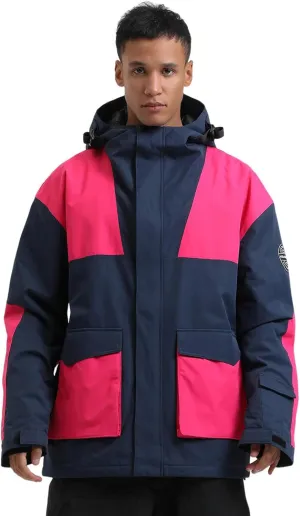 GSOU SNOW Men Ski Jacket Snowboard Snow Coat Warm Winter Waterproof Mountain Hooded