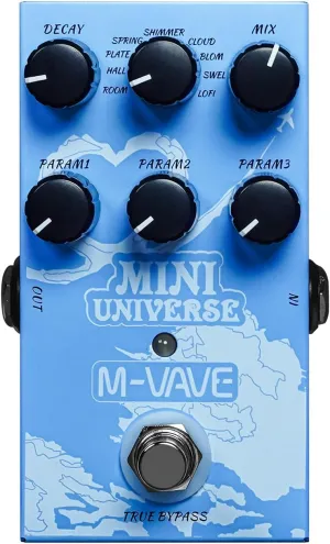 Guitar Pedal Reverb Innovation Unique Sound 9 Reverb Effects Universe Pedals Pure Digital