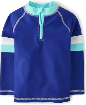 Gymboree Boys' and Toddler Embroidered Long Sleeve Rashguard