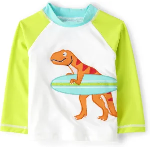 Gymboree Boys' and Toddler Embroidered Long Sleeve Rashguard