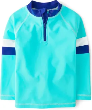 Gymboree Boys' and Toddler Embroidered Long Sleeve Rashguard