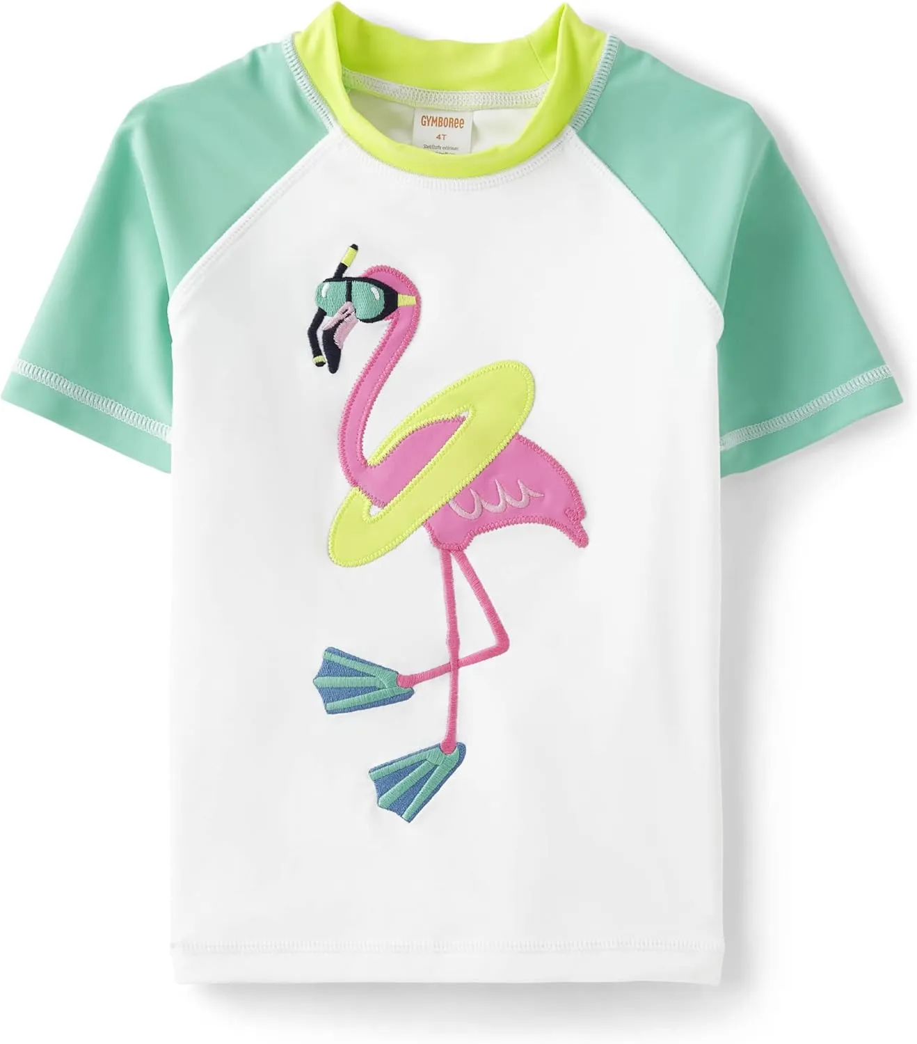 Gymboree Boys' and Toddler Embroidered Short Sleeve Rashguard