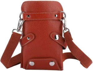 Hairdresser Scissor Bag, Waist Bag For Scissors Large Storage PU Leather Hairdressing Tools Storage Holster with Waist Shoulder Belt Hair Stylist Bag For Shears, Combs, Clips