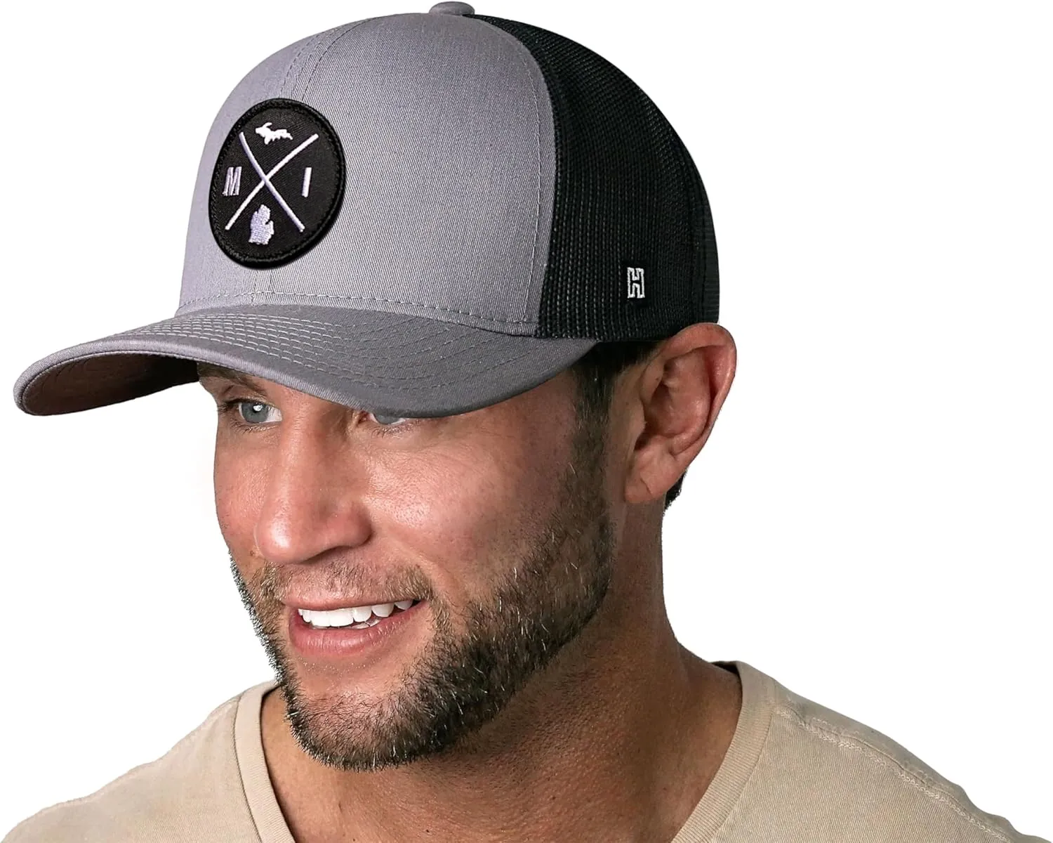 HAKA State City Trucker Hat for Men & Women, Adjustable Baseball Hat, Mesh Snapback, Sturdy Outdoor Black Golf Hat