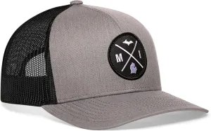 HAKA State City Trucker Hat for Men & Women, Adjustable Baseball Hat, Mesh Snapback, Sturdy Outdoor Black Golf Hat