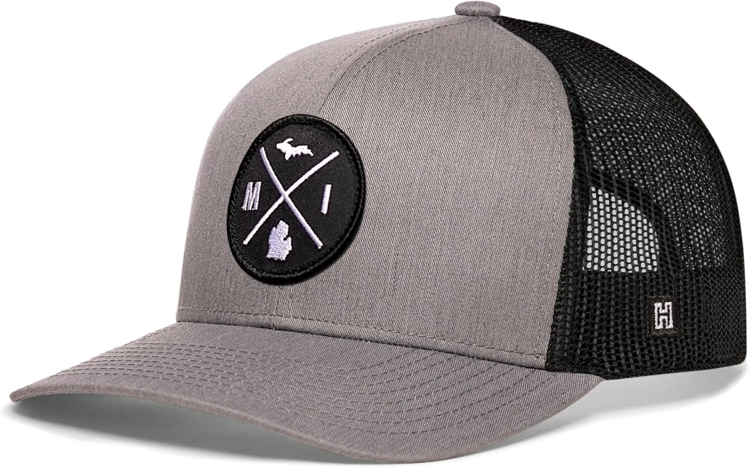 HAKA State City Trucker Hat for Men & Women, Adjustable Baseball Hat, Mesh Snapback, Sturdy Outdoor Black Golf Hat