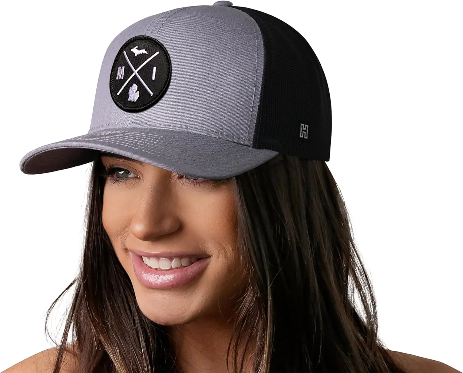 HAKA State City Trucker Hat for Men & Women, Adjustable Baseball Hat, Mesh Snapback, Sturdy Outdoor Black Golf Hat