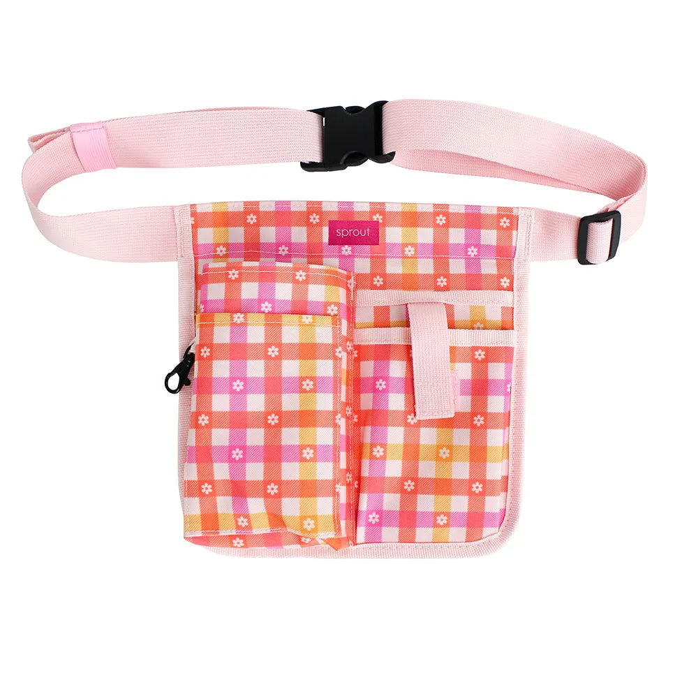 Half Waist Garden Tool Belt - Daisy Gingham